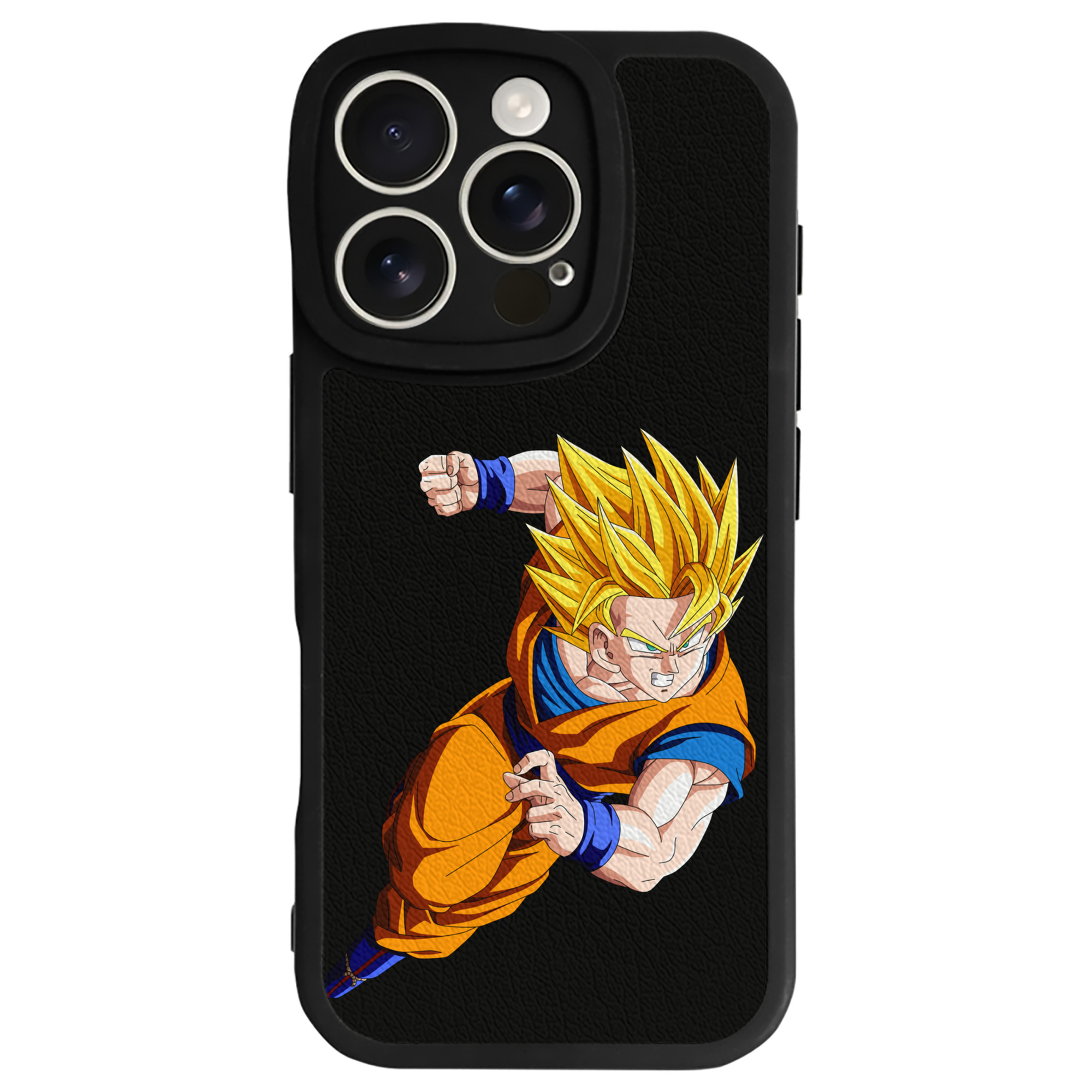 （画像用） ドラゴンボール 孫悟空（そん ごくう）Son Goku カカロット DRAGON BALL Kakarotto 【iPhone 16シリーズ対応】シリコンスマホケース（レザー調） 材質：シリコン